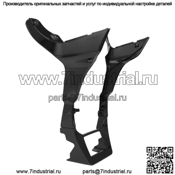 Подходит для мотоциклов, модифицированных автомобилей Harley Road Gliding 17-23, передний комбинированный обтекатель, грунтовка черного цвета - Image 2