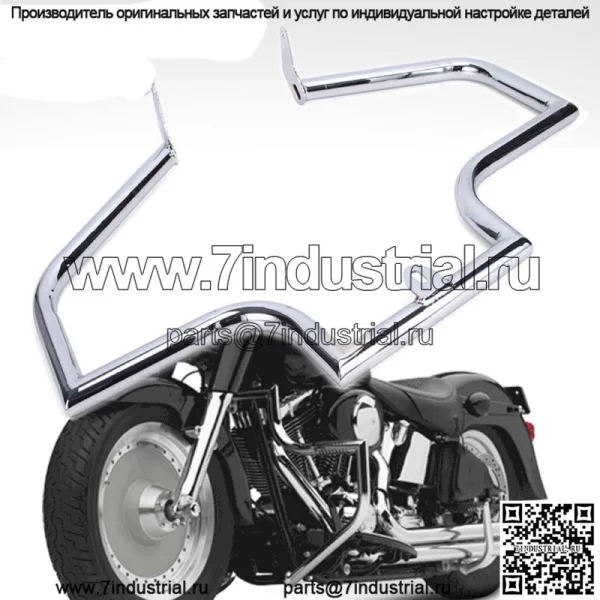 Защитная дуга двигателя ХРОМ для Harley Heritage Softail Springer Deluxe FLSTF