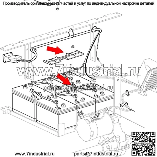 Комплект прижимной пластины и стержней аккумулятора тележки для гольфа с гайками для EZGO TXT 1994-up, 36 В с электроприводом, замена OEM 70045G01, 70045-G01, 01101G01, 01101-G01 - Image 2