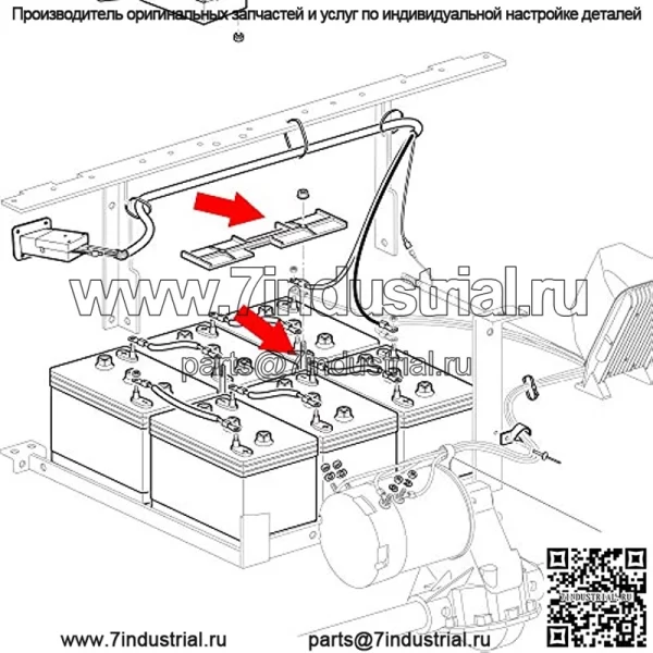 Прижимная пластина аккумулятора с комплектом стержней для электромобиля для гольфа EZGO TXT 1994-up, 36 В, OEM# 70045G01 70045-G01 01101G01 01101-G01 - Image 2