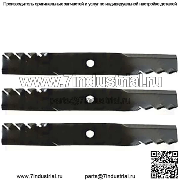 Набор из 3 шт. Подходит для мульчирующей косилки John Deere 54 дюйма, ножи Predator M143520 M145516 - Image 2