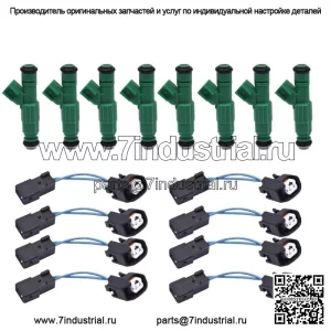 8 обновленных топливных форсунок с 4 отверстиями для 96-99 Dodge Ram Dakota 5.2L 5.9L 318 360