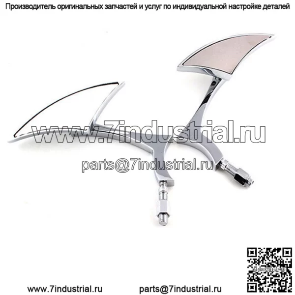 Аксессуары для мотоциклов, черный треугольник, форма молнии, модифицированное зеркало заднего вида для мотоцикла Harley, зеркало заднего вида для электромобиля - Image 4