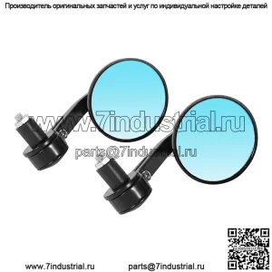 Зеркало заднего вида для мотоцикла, модифицированное зеркало заднего вида 7/8, вспомогательное зеркало на руле водителя, 22 мм, полностью алюминиевое круглое зеркало на руле