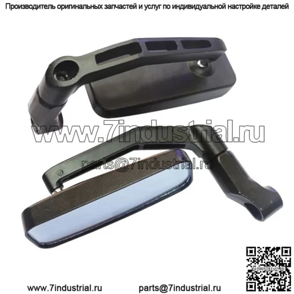 Внешняя торговля, популярный мотоцикл, модифицированное полностью алюминиевое синее стекло, квадратный изогнутый стержень, змеиный узор, зеркало заднего вида, зеркало заднего вида, отражатель - Image 3