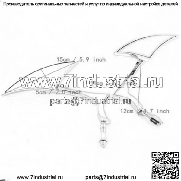Трансграничное популярное мотоциклетное классическое модифицированное зеркало ножевого типа, зеркало заднего вида Harley, зеркало для езды на велосипеде - Image 4