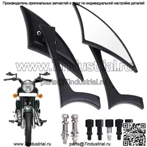 Мотоциклетные зеркала заднего вида с черным лезвием для Harley Cruiser Bobber Chopper DYNA