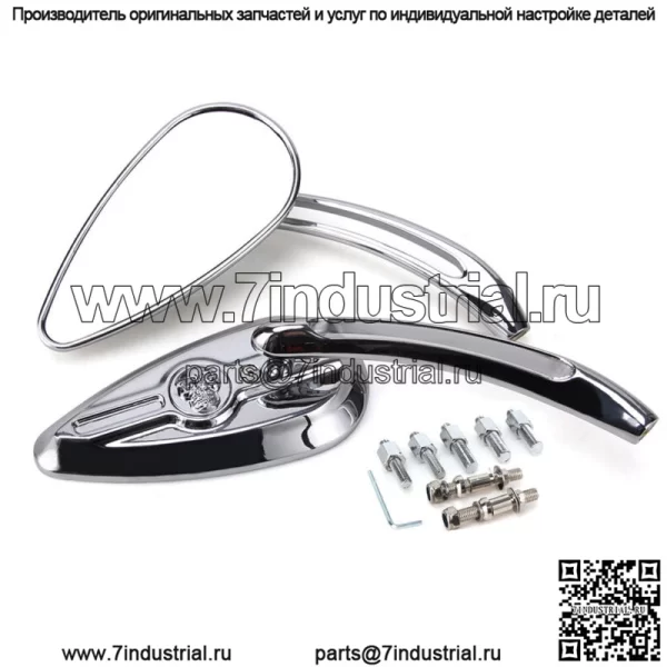 Мотоциклетные хромированные зеркала для Harley Touring Road King Street Glide Softail Dyna