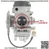 Карбюраторный воздушный и масляный фильтр для Yamaha Kodiak 450 YFM450KP YFM450KD Hunter 18-21 - Image 3