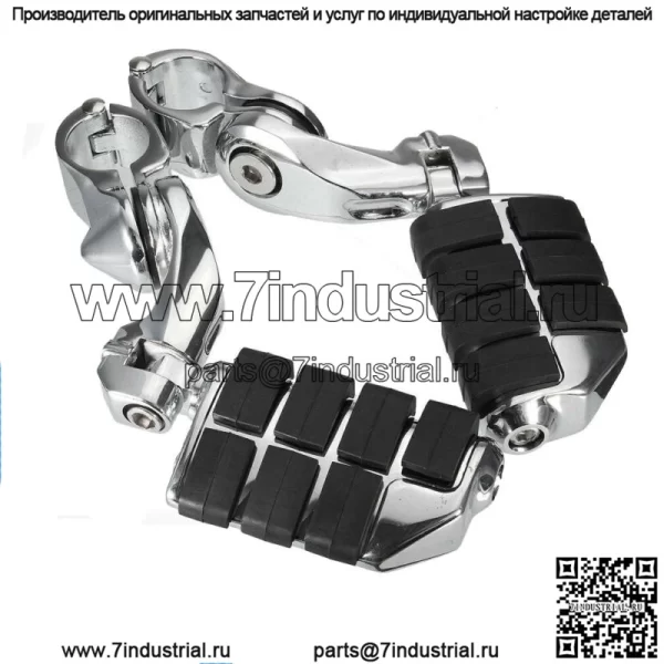 Хромированные подножки для шоссе, подставка для ног 1-1/4 дюйма, защита двигателя/крепления, зажимы для Harley