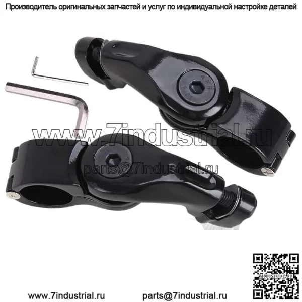 Зажим для подножек для шоссе Harley Road King Electra Street Glide 1-1/4 дюйма
