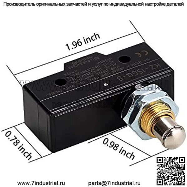Микропереключатель стоп-сигнала Club Car подходит для Club Car DS 1981 UP и EZGO 1971 UP, 3-контактный плунжерный стиль, замена OEM # 1011439, 12374G1, 13141G1,730, MS-011 - Image 2
