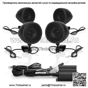 АУДИОСИСТЕМА BLUETOOTH С 4 ДИНАМИКАМИ, 1000 Вт, ЧЕРНАЯ CAN-AM YAMAHA ALL UTV (подходит для: Yamaha Rhino 660)