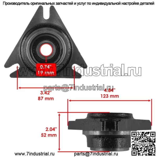 Ступица шпинделя 3X для John Deere 245 14HP Kawasaki 422cc 46 дюймов 1993-1994 гг. - Image 2