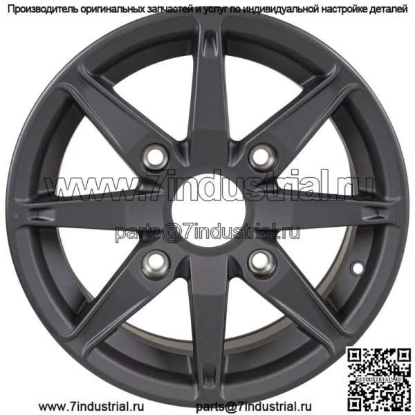 Polaris 1523150-744 Литой диск Matte Flash Black 15x7 55ET RZR Sport General 1000 (Для: Polaris)