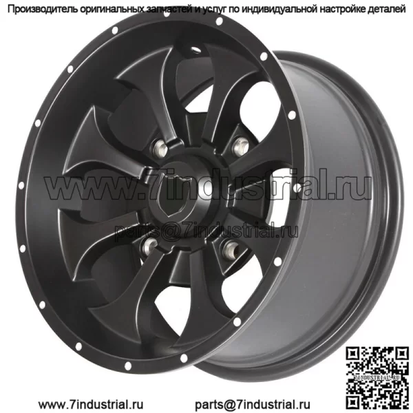 Обод колеса  Knight UTV, матовый черный, 14x10, вылет 38 мм, 4/156 (для: Polaris)