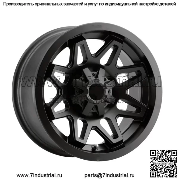 Vision UTV 416 Seven 14x7 4x156 +2,5 мм, матовый черный обод колеса, 14 дюймов (для: Polaris)