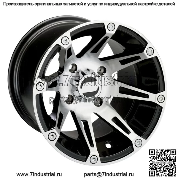 Комплект из 4 колес для квадроцикла/UTV, 14 дюймов Moose 387X, обработанный 4/156 4+3 1KXP (для: Polaris)