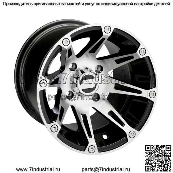 Комплект из 4 колес для квадроцикла/UTV, 12 дюймов Moose 387X, обработанный 4/110 4+3/2+6 SRA (для: Polaris)