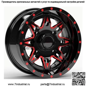 Колеса Fuel Lethal UTV, красные/черные, 15 дюймов Polaris RZR Turbo S / RS1 (4) (для: Polaris)