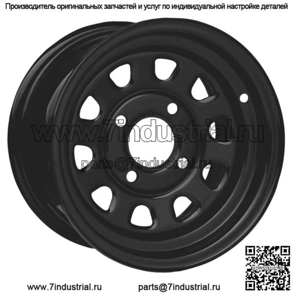 Стальной диск ITP 4/156 12x7 4,0 + 3,0 черный для POLARIS RANGER 400 2010-2014 (для: Polaris)