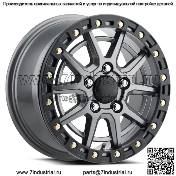 ITP SD10 Beadlock 15-дюймовые колеса/диски серого цвета Polaris RZR Turbo R & Pro R (для: Polaris)