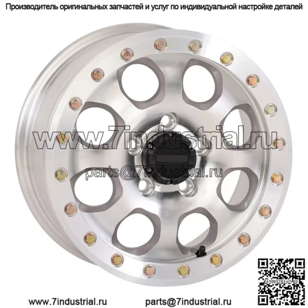 Диски System 3 SB-7 с бедлоками, 15 дюймов, обработанные (6+1) Polaris RZR Turbo R и Pro R (для: Polaris)