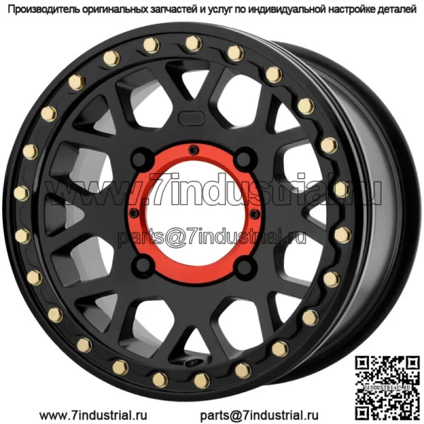 KMC UTV KS235 Граната Beadlock 15x6 4x156 +38 мм Сатиновый черный обод колеса 15 дюймов (для: Polaris)