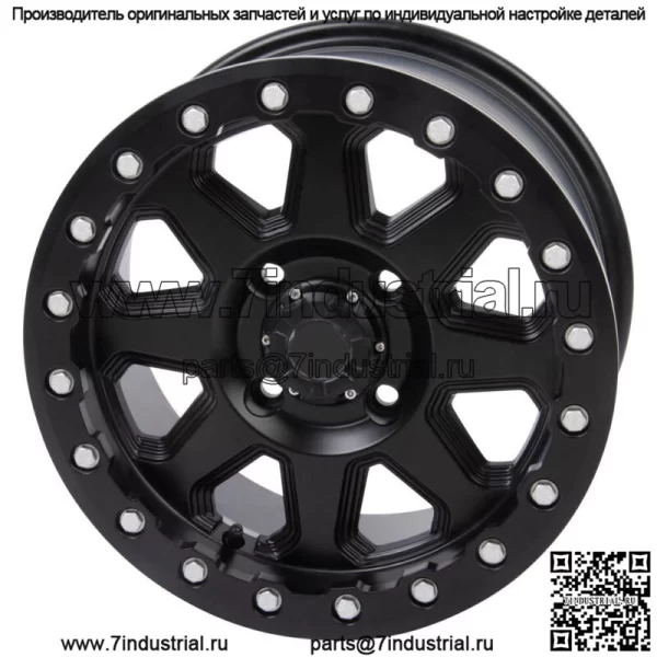 Диск Tusk Uinta Beadlock 14x7 5,0 + 2,0 Matte Black, рисунок проушин 4/156 (для: Polaris)