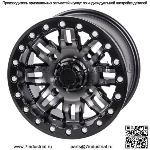 Диск Tusk Teton Beadlock 15x10 5,0 + 5,0 Gun Metal/черный, 4/156 с рисунком проушин (для: Polaris)