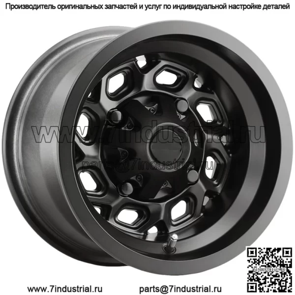 (Набор из 4 шт.) Vision UTV 361 Spyder 15x7 4x110 Матовые черные колеса, диски 15 дюймов (для: Polaris)