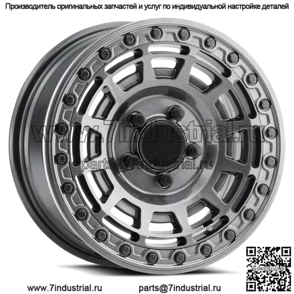 Method 415 15-дюймовые колеса/диски графитовые (+38 мм) Polaris RZR Turbo R & Pro R Ranger (для: Polaris)