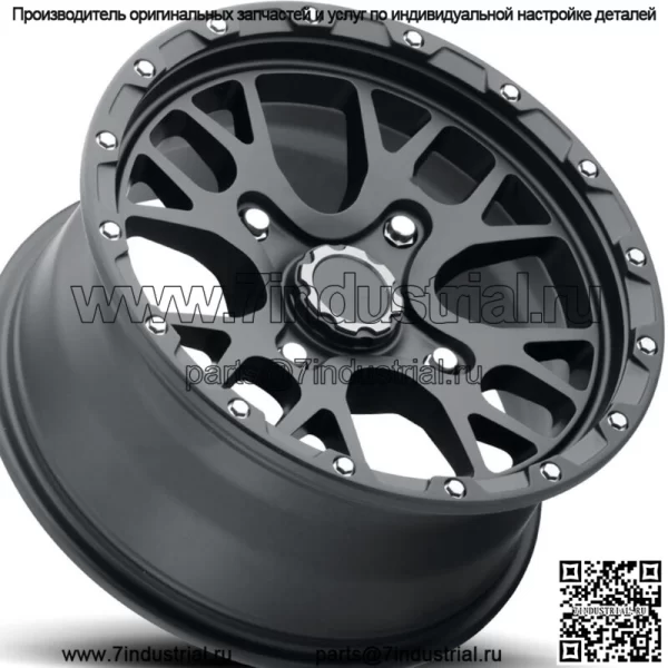 Vision Rocker Алюминий ATV UTV RTV ОБОД КОЛЕСА 15x7 4/156 4+3 Сатиновый черный (Для: Polaris)