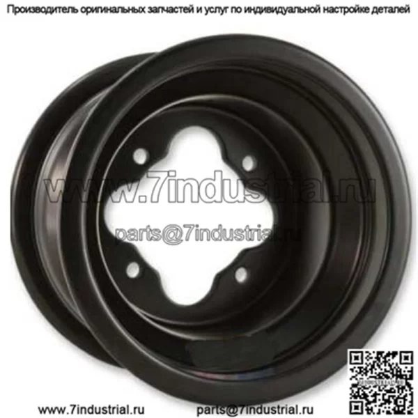 Комплект передних колес DWT Black для квадроцикла, диски 10 дюймов 10x5 3B+2N 4/144 TRX 450R 400EX Douglas (для: Can-Am)