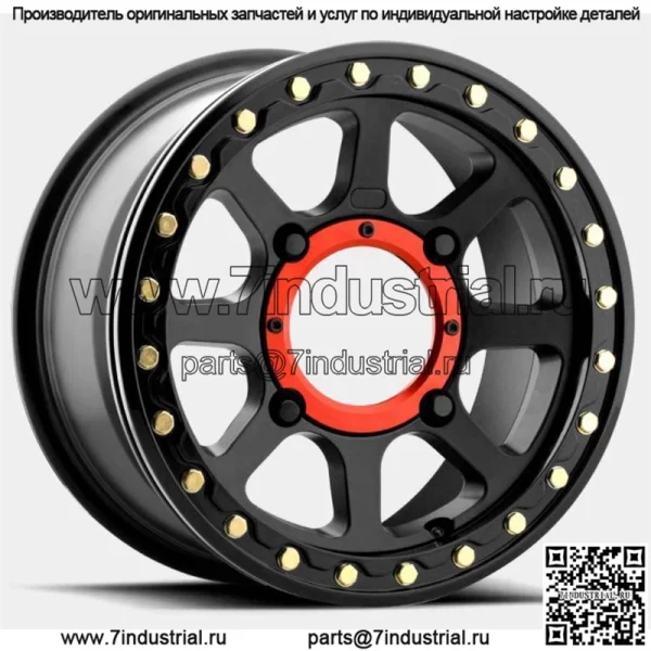 KMC XD KS234 Addict 2 Beadlock UTV Алюминиевый обод 15x6 4/137 Black Satin (Для: Can-Am)
