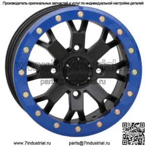 Комплект колес для квадроцикла/UTV, 14 дюймов SB-4 Beadlock Mt Blk Blue NAR 4/137 5,5+1,5 HP1K (для: Can-Am)