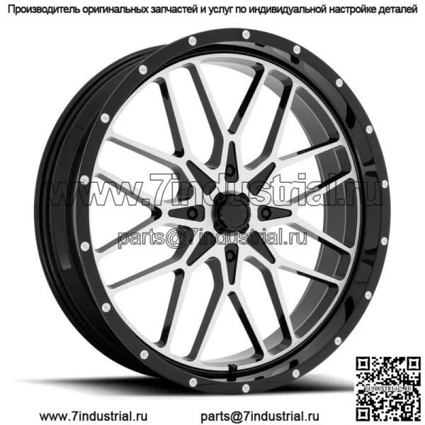 Портальное колесо M45 | Глянцевый черный, обработанный | КанАм 4x137 | Колеса