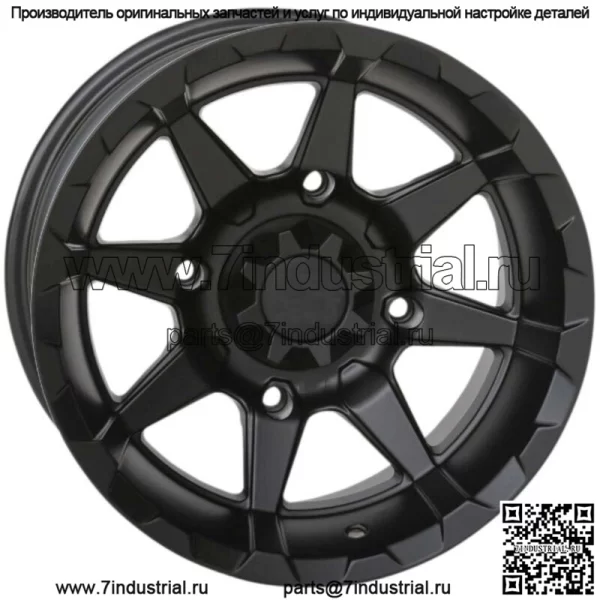 Колесо STI HD6 Matte Black UTV/ATV 14x9 4/137 5+4(+10 мм) (14HD6279) (Для: Can-Am)