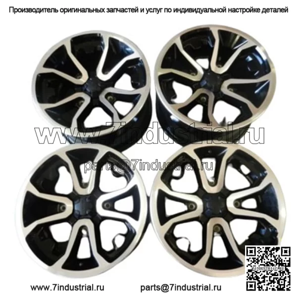 Комплект колесных дисков Can Am OEM, 14 дюймов, новые, взлетные, 14x7, 14x8,5, 4x137 мм, черные, обработанные