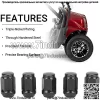 Хромированная колесная гайка для гольф-кара, размер 1/2–20 для EZGO и клубных автомобилей (16 шт. черных гаек с закрытыми концами) - Image 3