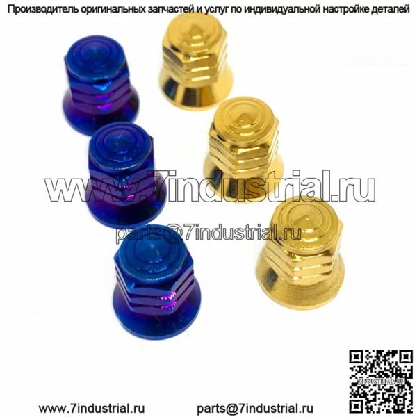 Нержавеющая сталь 304, горящая титановая гайка крышки головки блока цилиндров, вакуумное покрытие, модифицированная гайка для электромобиля мотоцикла M7/M8, горящая титановая гайка - Image 3