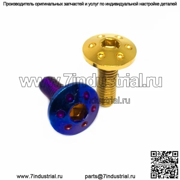 Нержавеющая сталь 304 модифицированный горящий титановый винт с большой плоской головкой, полый внутренний шестиугольный винт M5 для лобового стекла и крыла мотоцикла - Image 3