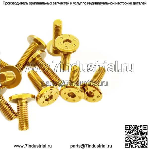 Винт с плоской головкой M6 из нержавеющей стали 304/модифицированный универсальный позолоченный винт для электромобиля мотоцикла - Image 2