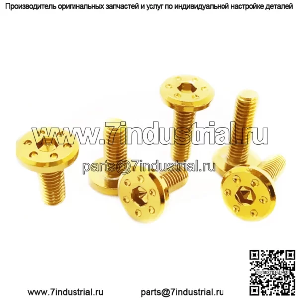 Винт с плоской головкой M6 из нержавеющей стали 304/модифицированный универсальный позолоченный винт для электромобиля мотоцикла - Image 3