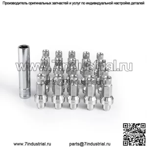 Модификация автомобиля из нержавеющей стали, подходит для Toyota, гайка из нержавеющей стали M12*1,5, длина 48 мм, 20 шт./компл.
