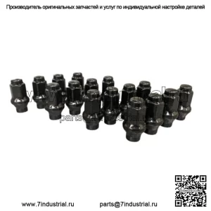 НАБОР ИЗ 16 ЧЕРНЫХ КОНИЧЕСКИХ ГАЙОК С УДЛИНЕННОЙ РЕЗЬБОЙ M10x1,25 ET