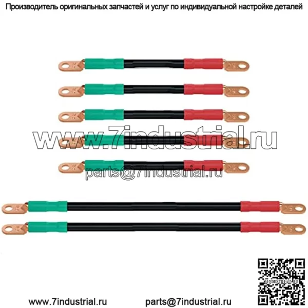 Кабели для аккумулятора тележки для гольфа, 4 калибра для 36 В и 48 В EZGO TXT 1994-UP, аккумулятор для сварки проводов переменного/постоянного тока Гибкий кабель из чистой меди с клеммным разъемом для тяжелых условий эксплуатации