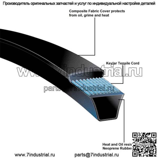Ремень OakTen для John Deere D160, L120, L130, L145, L155, GX20571, GX21883 - Image 4