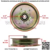 Натяжной шкив для MTD Cub Cadet Troy-Bilt 756-3105 956-3105, шкив 54 дюйма и K Deck - Image 2