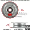 42, 48 дюймов, плоский натяжной шкив для John Deere X105 X110 X120 GY22172 GY20067 - Image 2